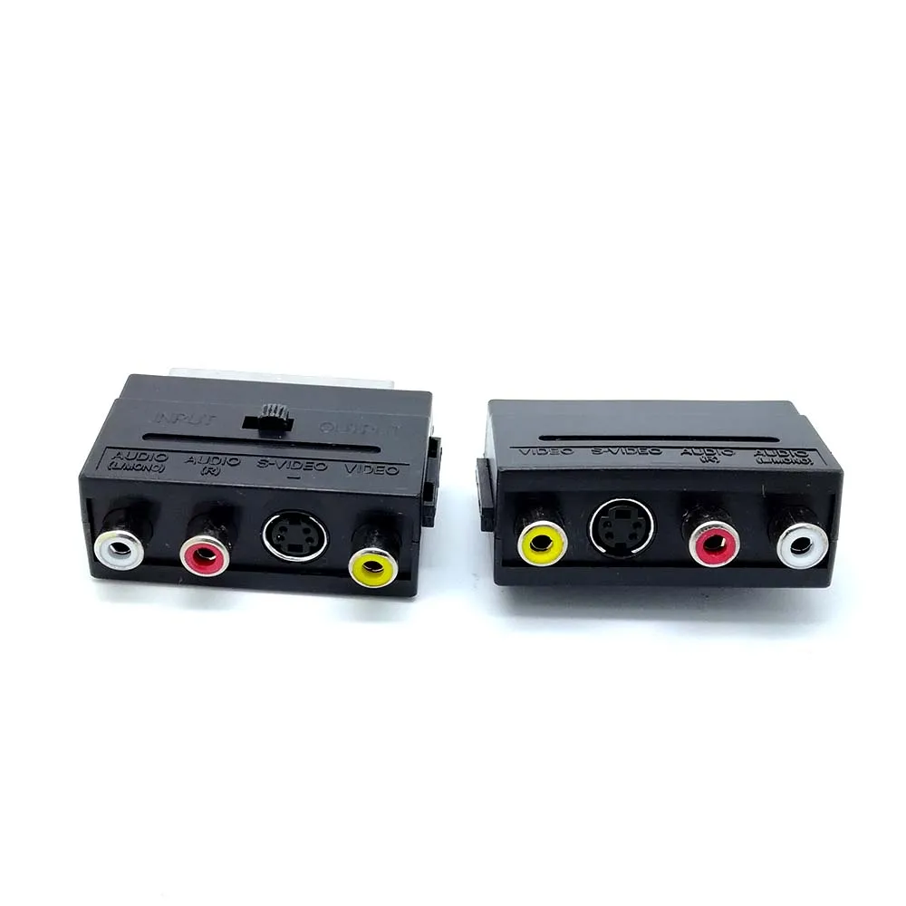 Новый Премиум RGB Scart to 3 RCA Phono + S Video Аудио вход/выход AV TV адаптер|scart to|scart rcascart rgb |