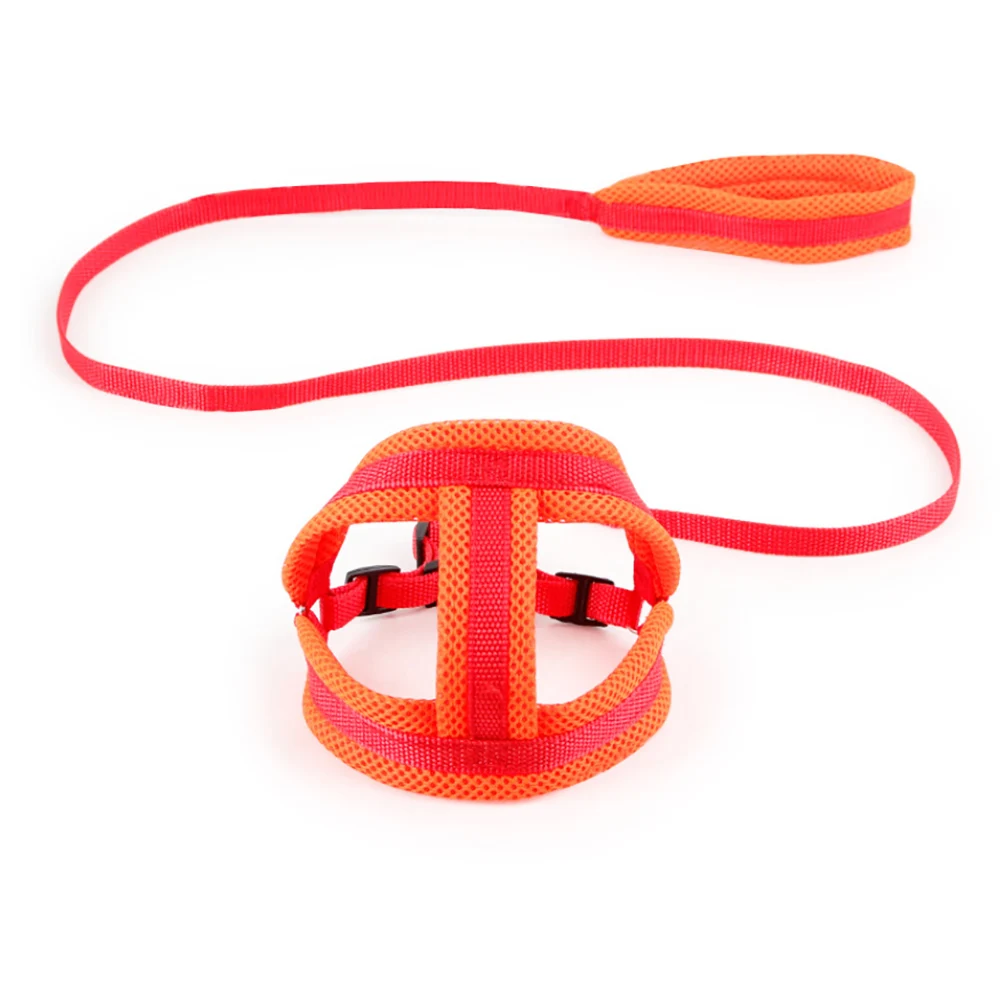 Сетчатая шлейка для маленьких собак мягкая дышащая жилетка нейлоновый поводок