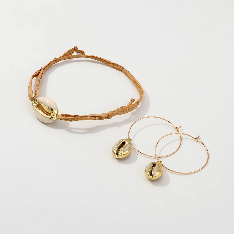 Браслет в виде ракушек Cowrie femme Регулируемый рафия Бохо дружба золотые настоящие