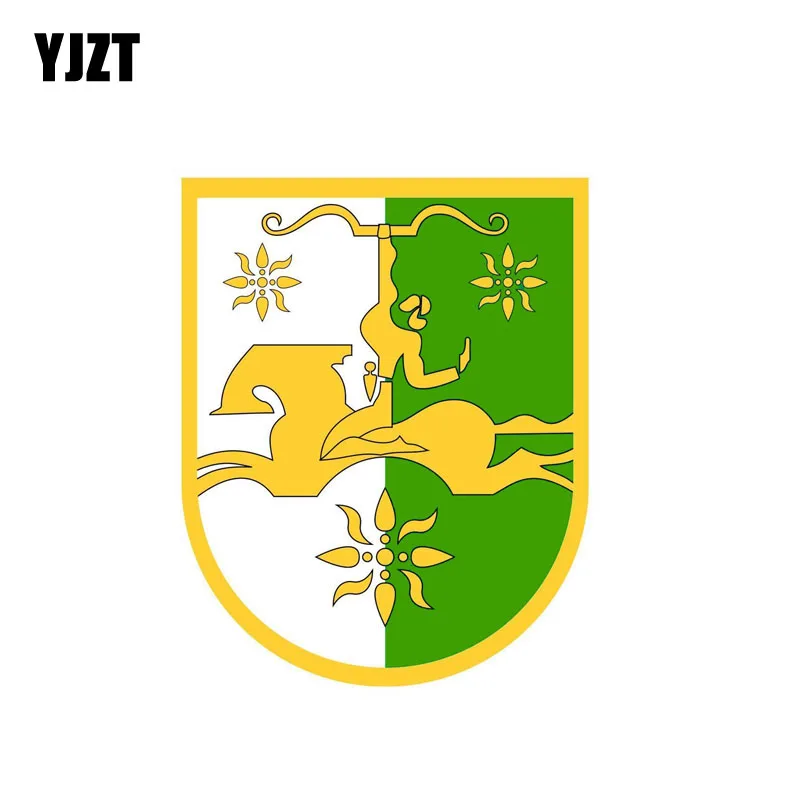 

YJZT 10.1M*12.6CM Accessories Abkhazia Coat Of Arms Car Sticker Shield Decal 6-2099