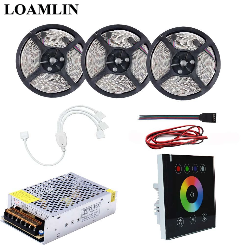 2835/3528SMD RGB Светодиодная гибкая полоса света с черной сенсорной панелью