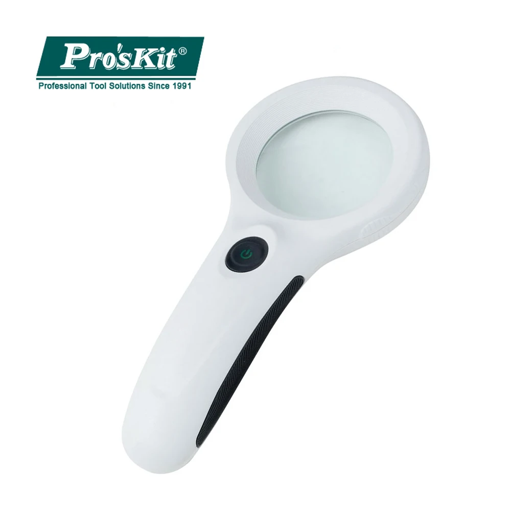 Мини карманные светодиодные фонари Pro'sKit MA 019 3X ручное увеличительное стекло для