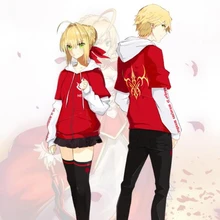 Fate/EXTRA аниме пальто Nero костюм для косплея куртка Saber Красная