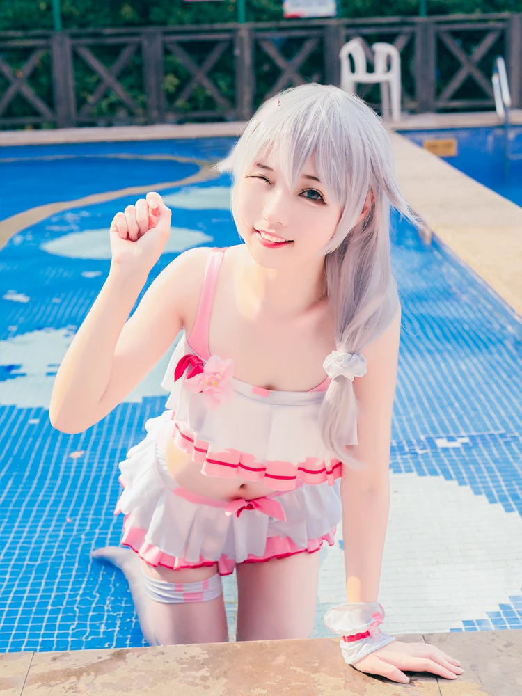 

Game Theresa Apocalypse Honkai Impact 3 Theresa Swimsuit Cosplay Costume Summer Memories Swimwear Costume