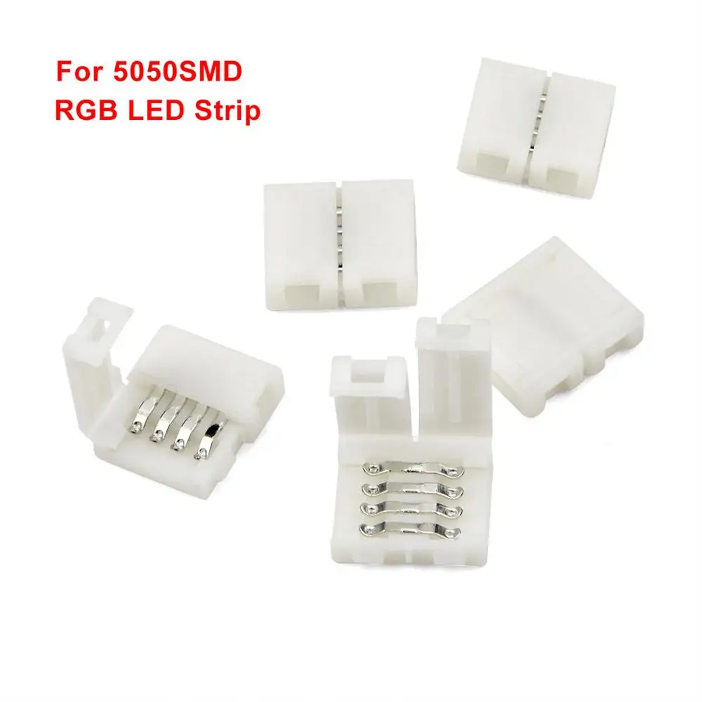 4PIN 10mm 5 шт. 2Pin 4pin 10 мм RGB один цвет Сварка аксессуары Пайки PCB к PCB кабель адаптер для 5050 светодиодные ленты светильник - Испускаемый цвет: 4PIN 10mm