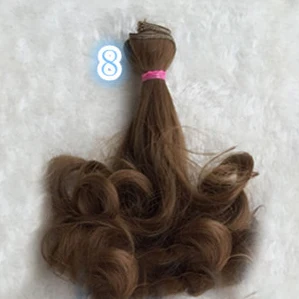 8 Трессы для кукол Модный 15*100 см DIY мини-трессы кукольный парик высокотемпературный материал прямой парик для волос для BJD высокотемпературные аксессуары для кукол трессы для куклы 15cm волосы для кукол - Цвет: 8