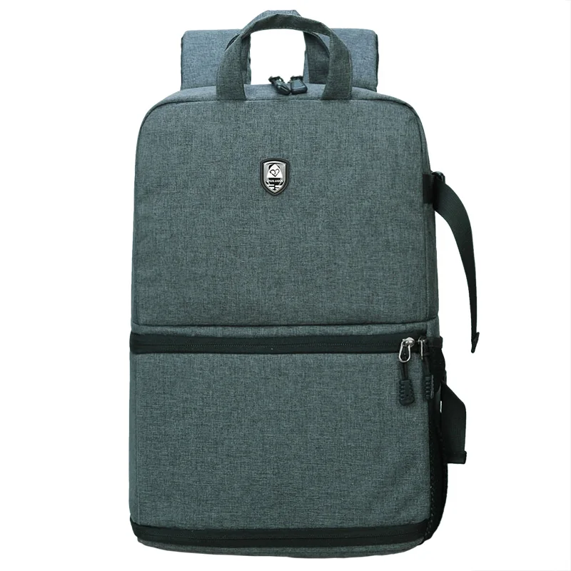 Dark Gray Shockproof Photography Padded DSLR Backpack Student Camera Video Bag for Nikon Canon Sony DSLR Camera Lens Accessories - Цвет: Dark Gray