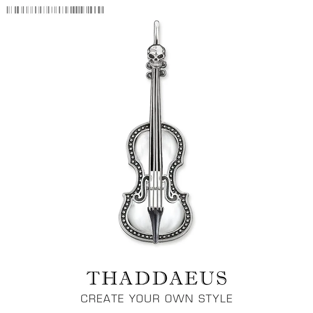 Подвеска с черепом и скрипкой ювелирные изделия в европейском стиле ожерелье