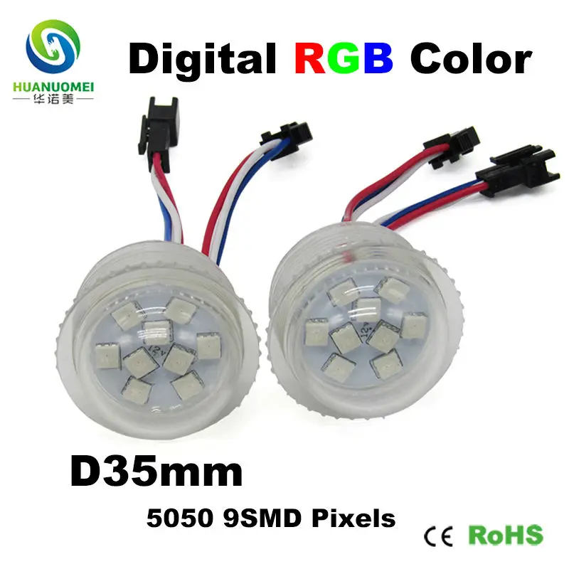 DC 12 В UCS1903 35 мм 9 светодиодов Водонепроницаемый умный пиксельный rgb светодиодный