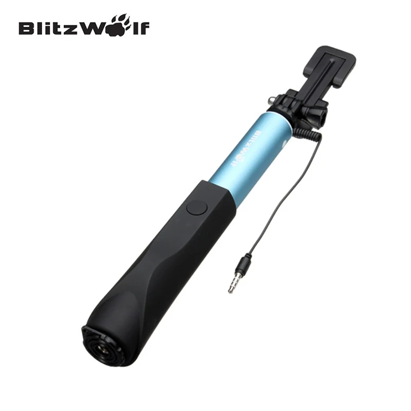 BlitzWolf мини раздвижная селфи-Палка с проводным управлением монопод для iPhone 6 samsung