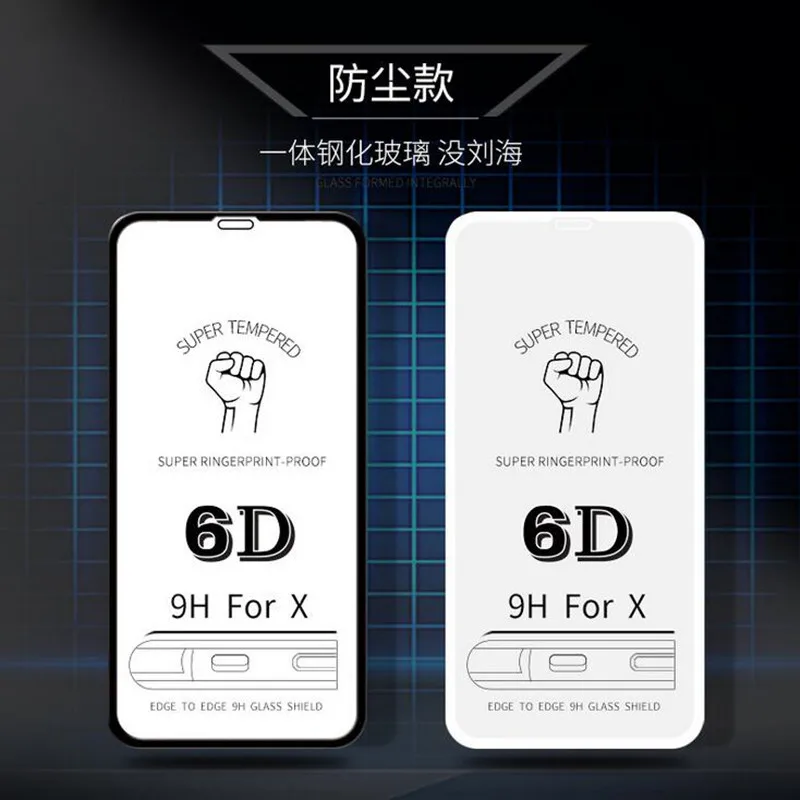 5D Tempered Glass Screen Protector Film for Iphone X XS 8 7 6 6s Plus Curved Edge Full Cover IPhone 8plus Wholesale | Мобильные