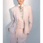 Женский костюм из хлопка на пуговицах, деловой смокинг на заказ