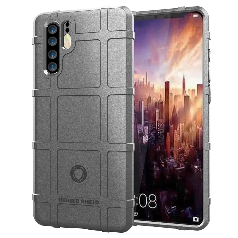 grey Для HUAWEI P30 P20 Pro Lite тяжелый военный защитный противоударный ТПУ PC чехол - Цвет: grey