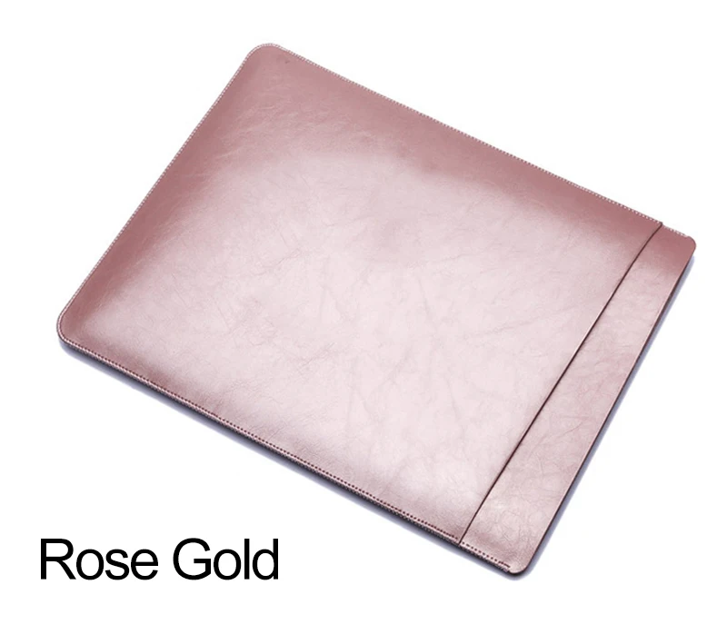 Rose Gold Сумка для ноутбука SYSTIMO из искусственной кожи для Apple Macbook Air Pro retina 11 12 13 15 дюймов для Macbook Air 13,3 чехол с сенсорной панелью - Цвет: Rose Gold
