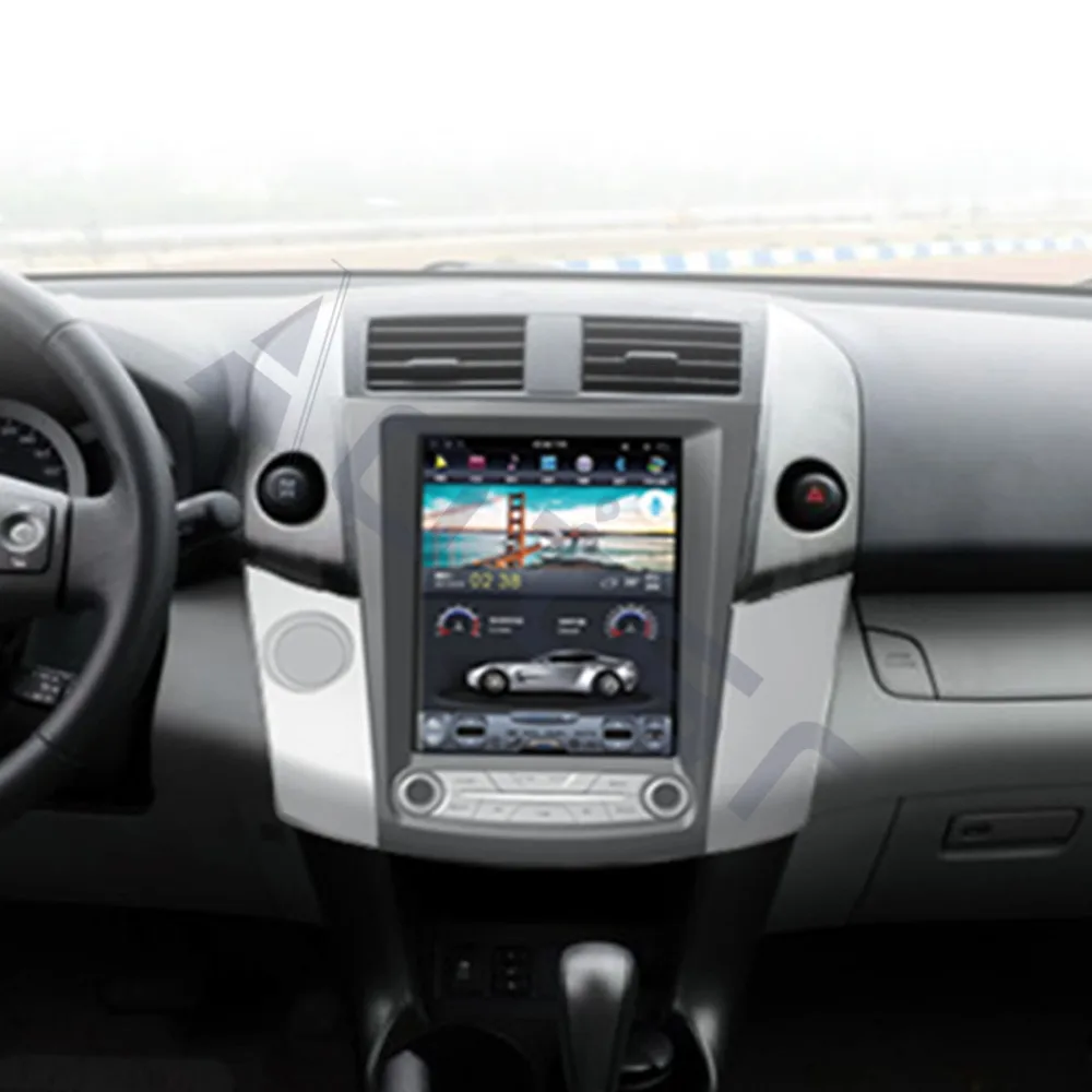 Автомобильный DVD плеер в стиле Tesla Android 8 1 с GPS навигацией для Toyota RAV4 2003 2009