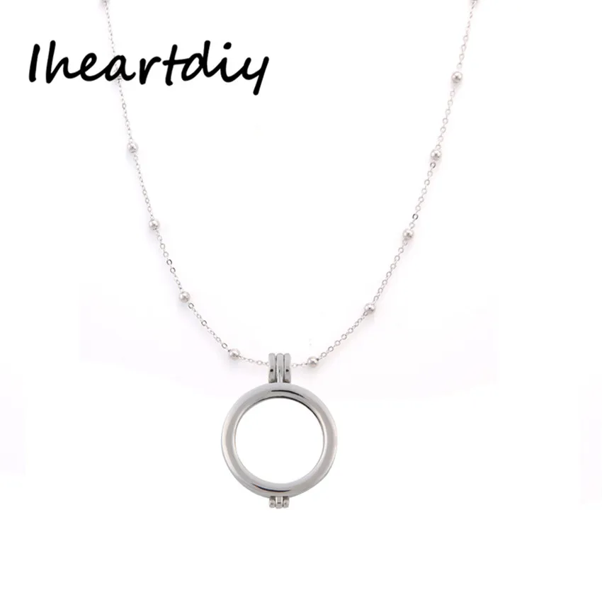 Somsoar ювелирные изделия 35 мм простой сплав держатель для монет рамка кулон с