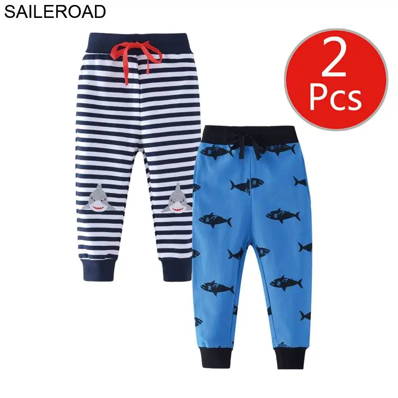 SAILEROAD 2 шт. Мультфильм Обнимаю Меня Брюки Динозавров Дети Мальчики Осень Одежда Дети 7 Лет Дети Спортивные Штаны Теплые Брюки для Брюки Мальчик - Цвет: 7023 7064 photo