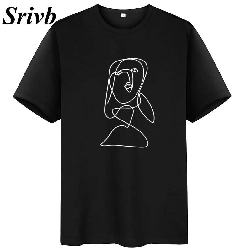 Srivb Забавные футболки с принтом лица женская 2019 летняя Хлопковая футболка