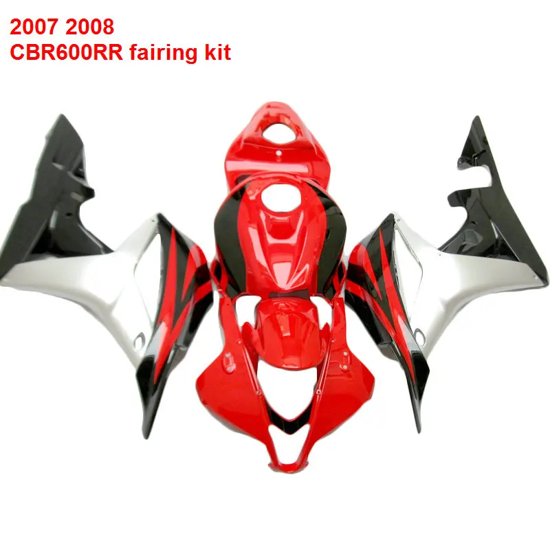 Инжекционный обтекатель для HONDA CBR 600RR 07 08 (красное серебро) набор обтекателей
