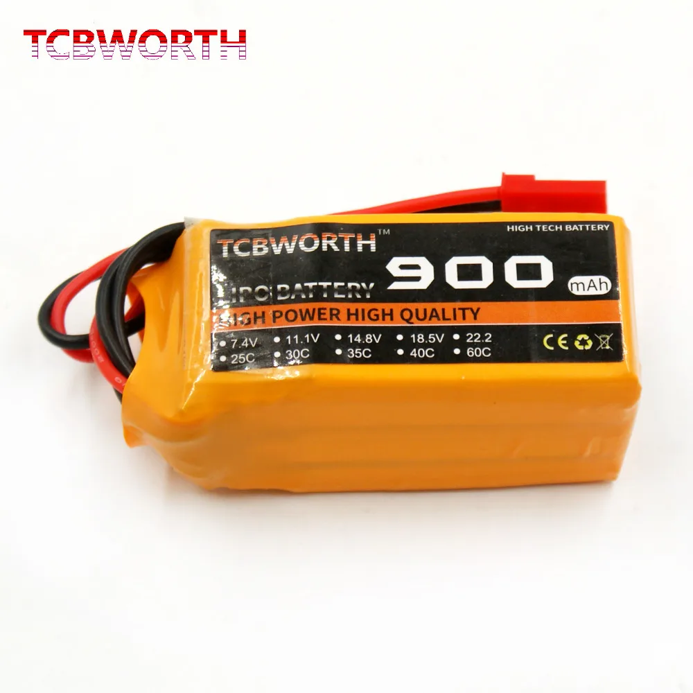 TCBWORTH 4S RC LiPo аккумулятор 14 8 в 900 мАч 25C для вертолета квадрокоптера самолета