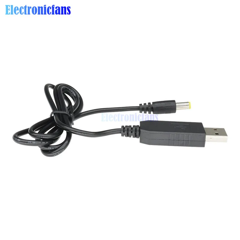 USB DC 5V к DC 12V повышающий кабель Модуль преобразователя 2,1x5,5 мм Штекерный разъем