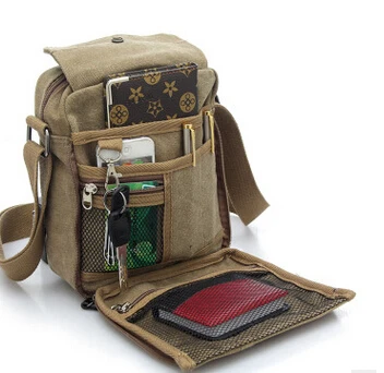 Сумка мессенджер для мужчин и женщин Повседневная Холщовая через плечо