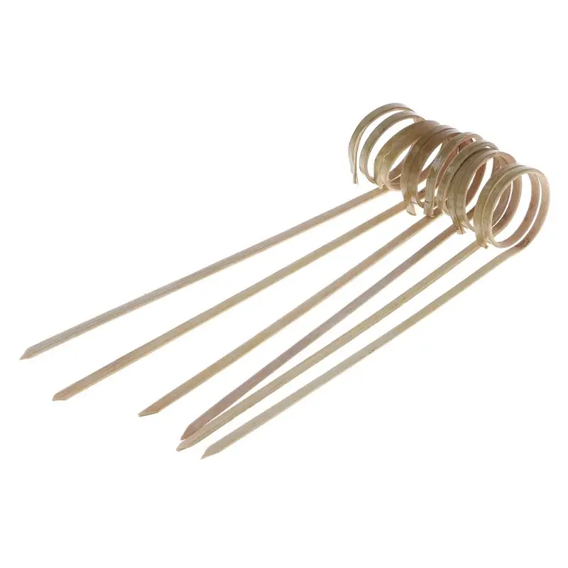 100 шт./Пакет Одноразовые Бамбуковые фруктовые десертные палочки с вилкой для