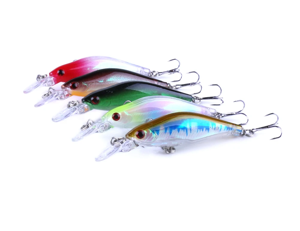 HENGJIA 5 шт./лот лазерные воблеры рыболовные снасти Minnow японская рыболовная