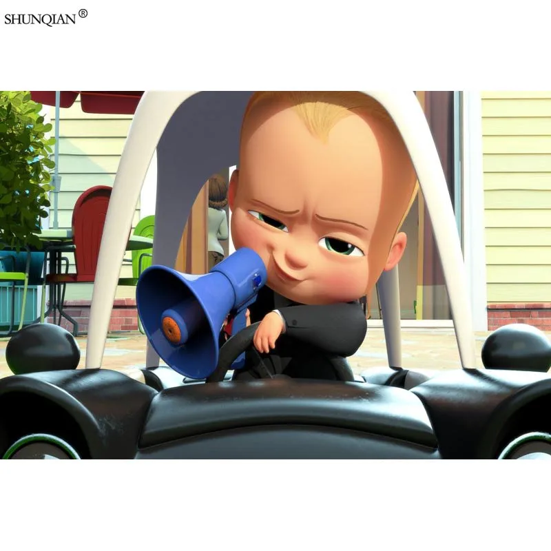 Boss Baby печати плакатов из шелковой ткани с принтом плакат ткань пользовательские