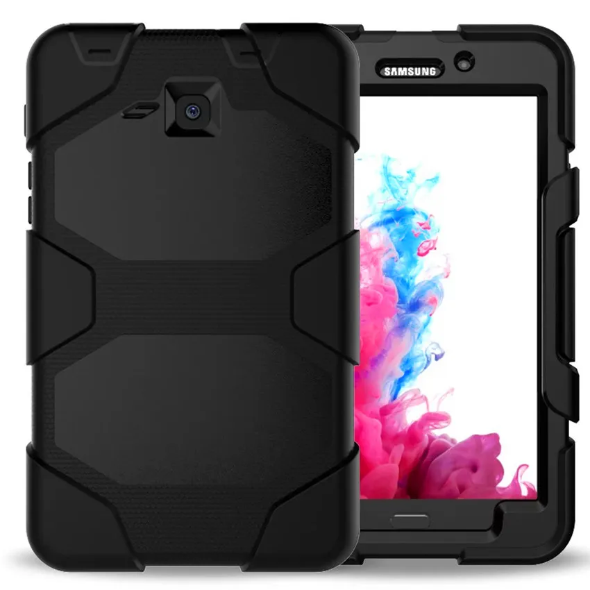 Чехол для samsung Tab A6 7,0 дюймов, чехол для samsung Galaxy Tab A 7,0 T280 T285, Силиконовый противоударный чехол для планшета - Цвет: Черный