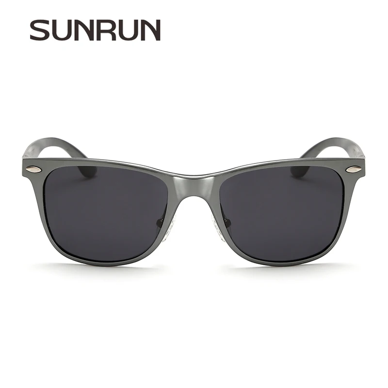 SUNRUN Для мужчин поляризованных солнцезащитных очков Алюминий магния зеркальные