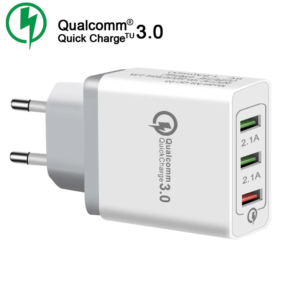 18 Вт USB зарядное устройство quick charge 3,0 для iPhone X 8 7 iPad быстрое настенное зарядное устройство для samsung A90 A80 A70 A50 S10 S9 Xiaomi Mi 9 8 huawei
