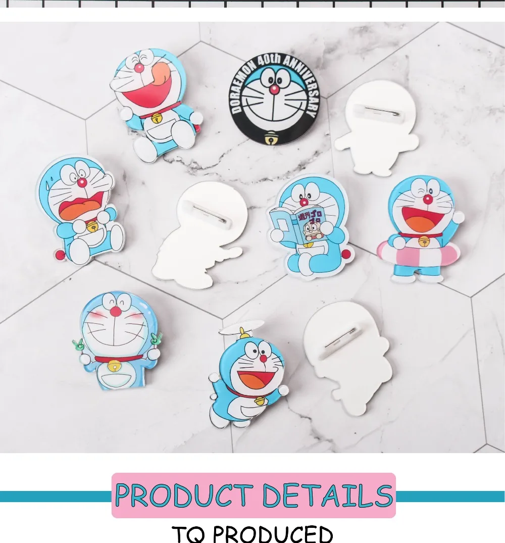 1 шт. микс Doraemon мультфильм одна штука значки на булавке Kawaii значок bacgets на рюкзак значки на одежду акриловые значки Z49