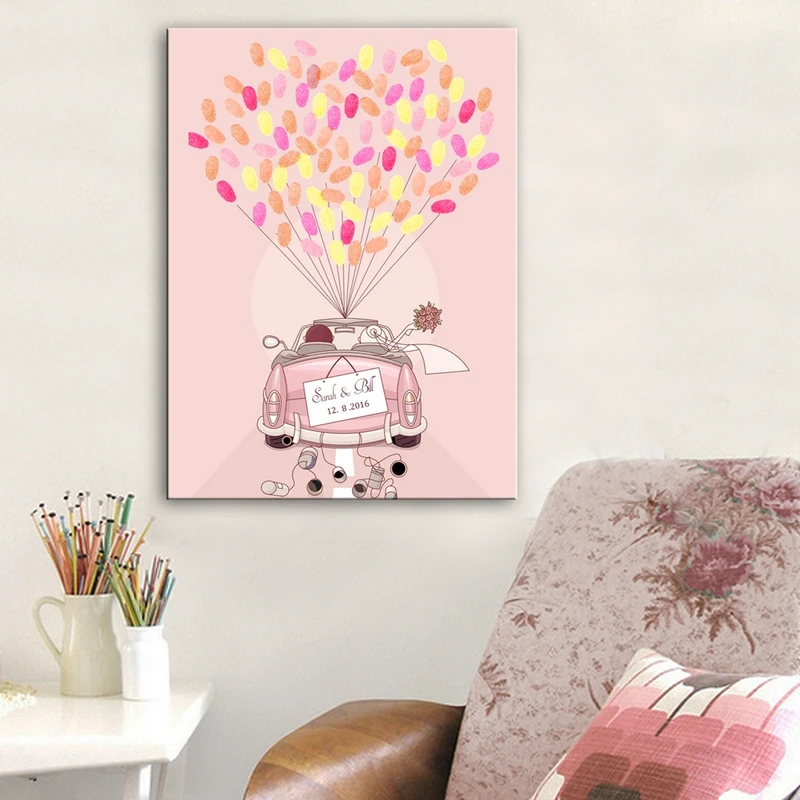 Бесплатная доставка на заказ горячая Распродажа картинка воздушного шарика из отпечатков пальцев Подпись