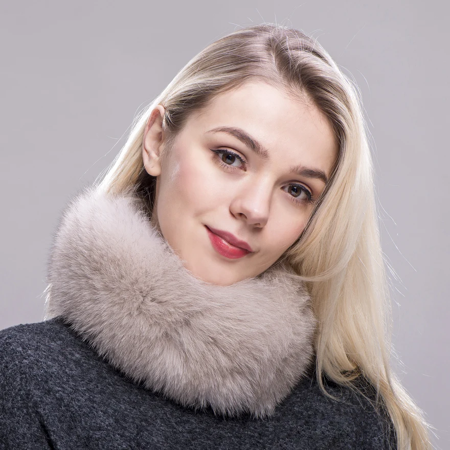 Лидер продаж воротник FXFURS из натурального меха лисы черный женский шарф шаль
