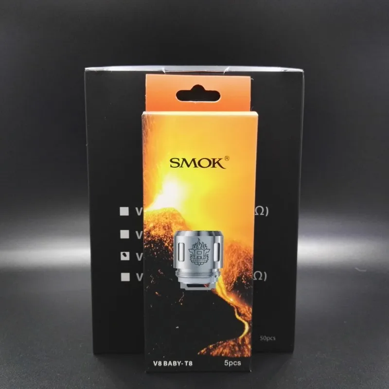Оригинальный cigarro Eletrônico vaporizador SMOK катушки TFV8 маленьких T8 V8 испаритель для VAPE