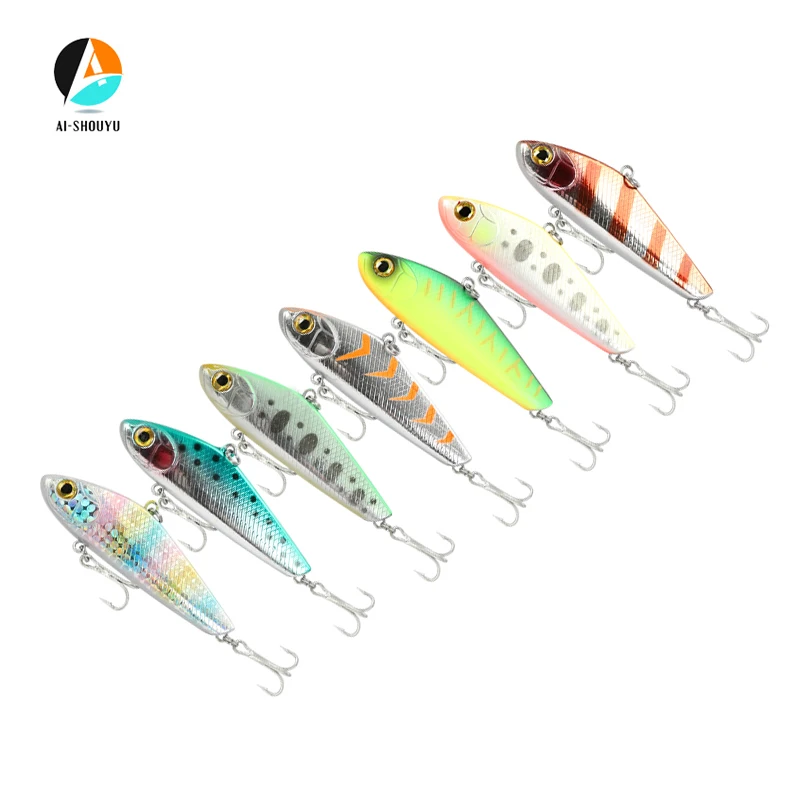 

AI-SHOUYU NEW 1pc Hard Fishing Lure 70mm 22.7g VIB Fishing Bait Vibration Hard Plastic Artificial Bait Sinking 3D Eyes Lure