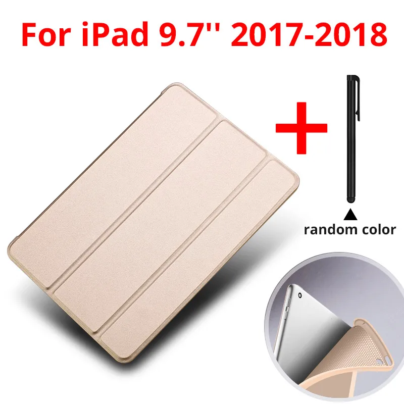 Для iPad Air 2 Air 1 чехол 9,7 противоударный защитный смарт-чехол для iPad 5 6 9,7 из искусственной кожи Coque Auto Sleep Wake - Цвет: Gold