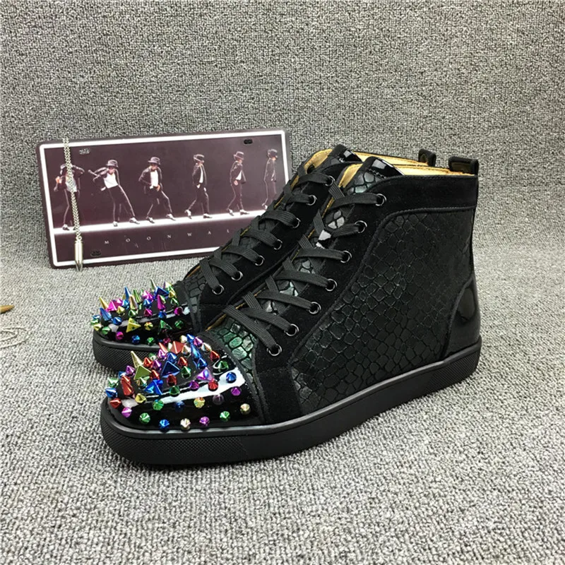 Кроссовки SHOOEGLE мужские с шипами или одеялом на шнуровке высокие плоская подошва