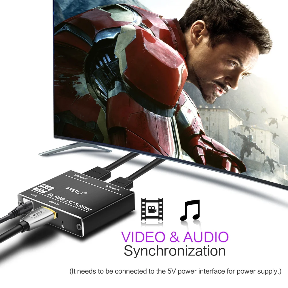 1 в 2 Выход HDMI split ter 4K HDCP 2,2 1080p видео HDMI переключатель усилитель раздельный для PS3 HDTV Xbox PC redmi notebook