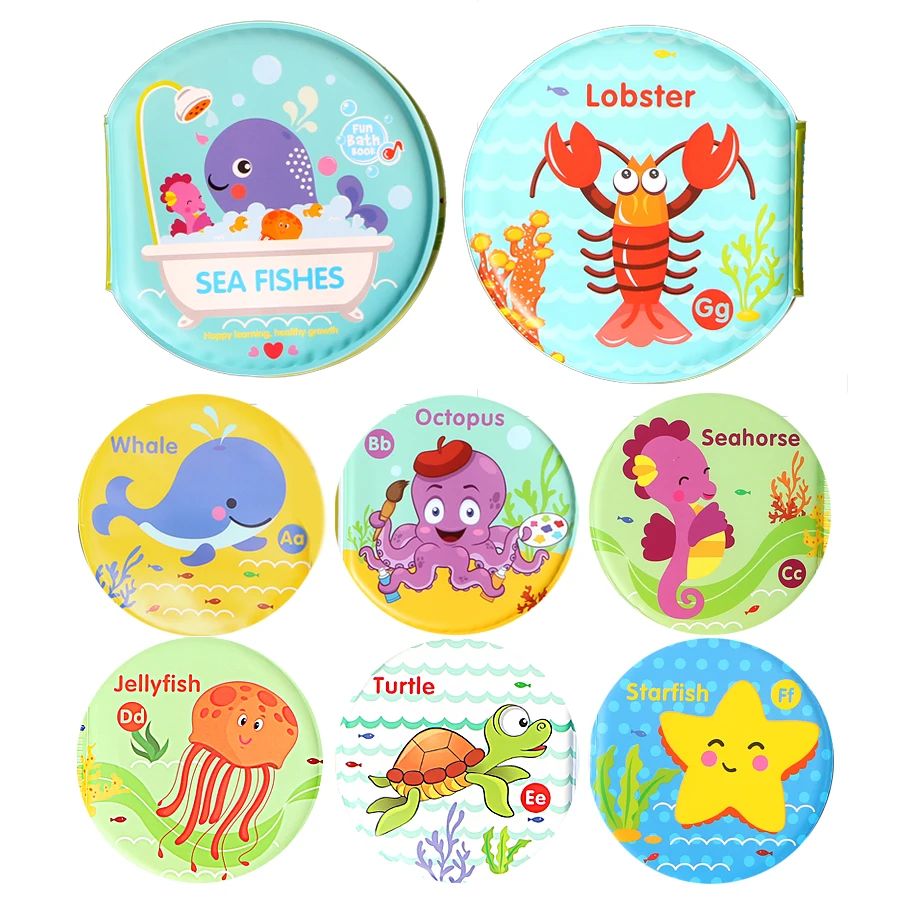 3 шт. книги для купания ванны с BB свистком Детская ванная комната забавные игрушки