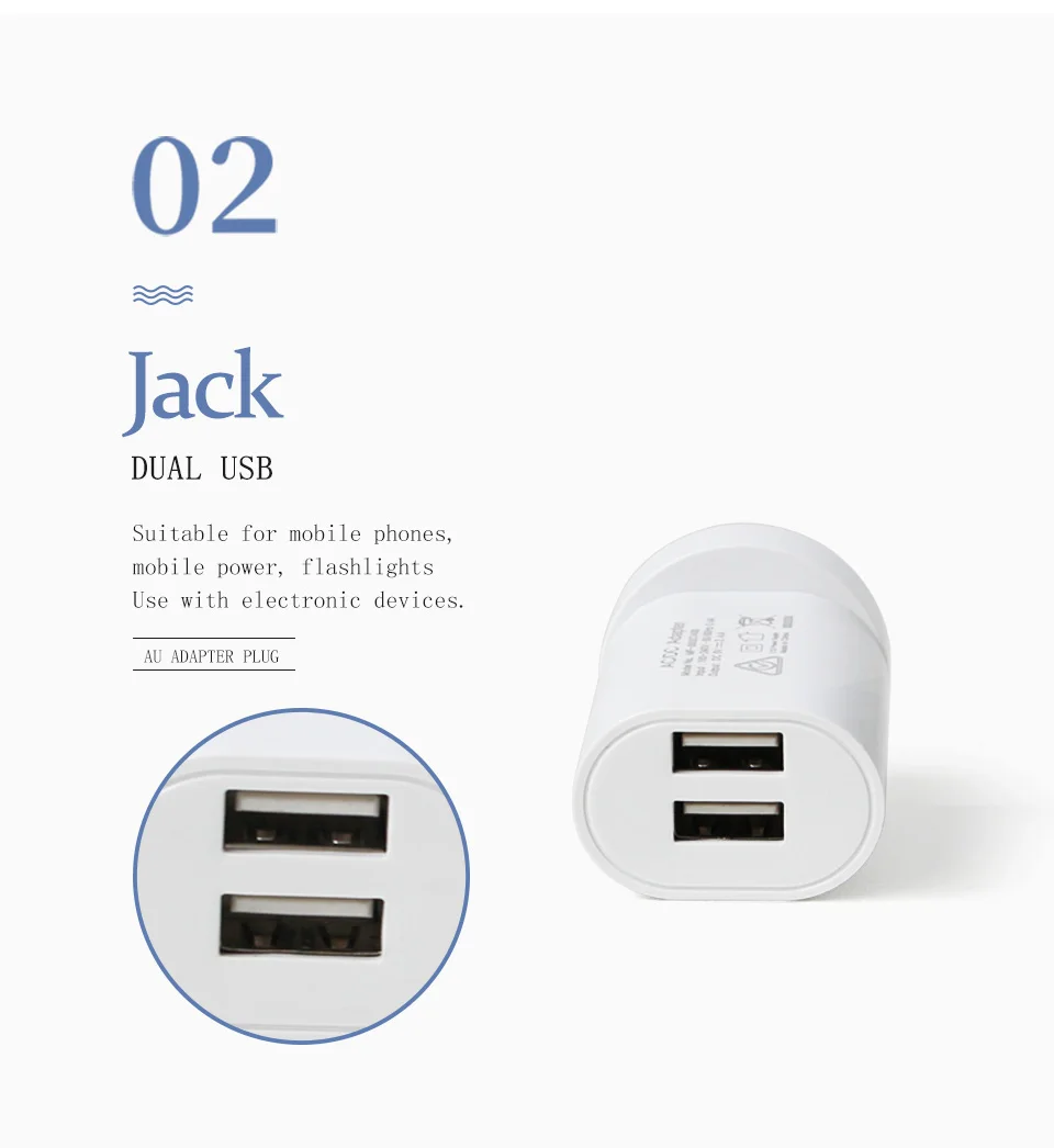 1 шт. AU адаптер Plug 5V2. 4A зарядное устройство для мобильного телефона Dual USB интерфейс AC/DC путешествия в Австралия Новая Зеландия
