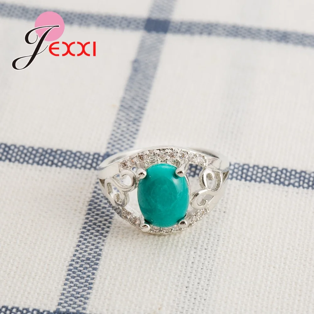 Женское кольцо из серебра 925 пробы с темно зеленым огненным опалом|Кольца| |