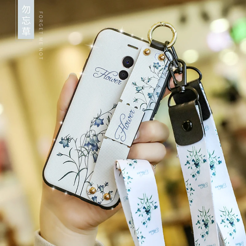 Чехол на запястье для Meizu M6 M5 M3 Note Meilan 3 5 6 чехол с алмазным цветком|Бамперы| |