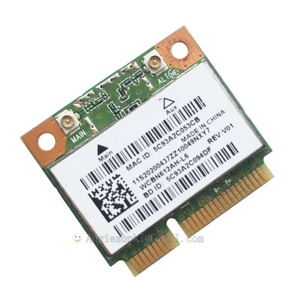 Беспроводная LAN карта QCWB335 AR956X Wi Fi + BT4.0 половинный PCI E 2 4 ГГц 802.11b/g/n для Lenovo IdeaPad S510p