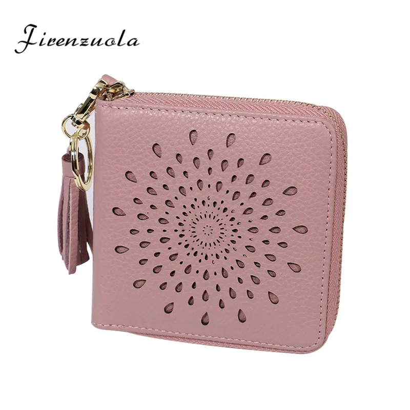 Firenzuola новый модный полый кошелек из кожи на молнии женский короткий винтажная