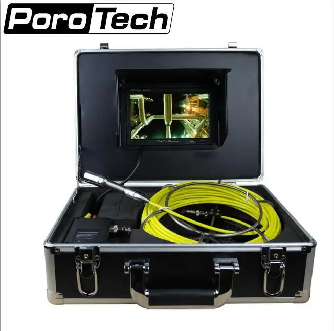 

30M Cable 7 inch Color Monitor Sewer Pipeline System Inspection Camera HD 800TVL line Endoscope Lens with dvr function