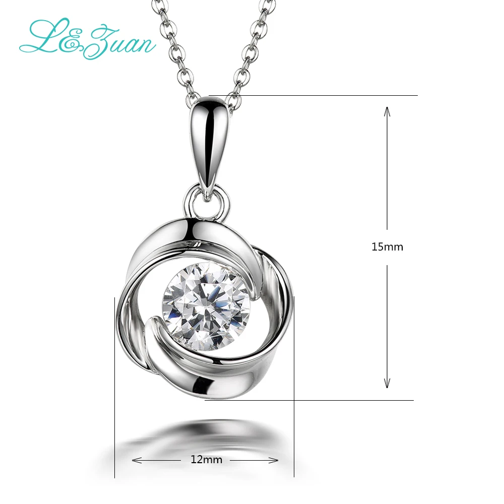 L &amp zuan серебро 925 пробы 1.47ct модные ленты круглые подвесные украшения подарок