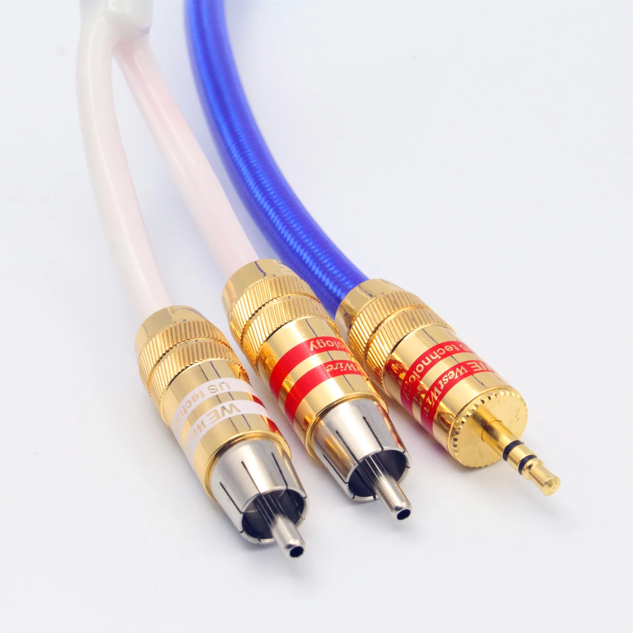 Кабель xangразный Hifi 3 5 мм на 2RCA Hi end 4 ядра без содержания кислорода с посеребренным