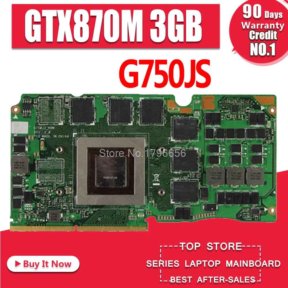 

Для For Asus ROG G750J карта для ноутбука G750Js N15E-GT-A2 G750JZ GTX870M GTX 870M 3GB VGA Видеокарта 60NB0180-VG1040